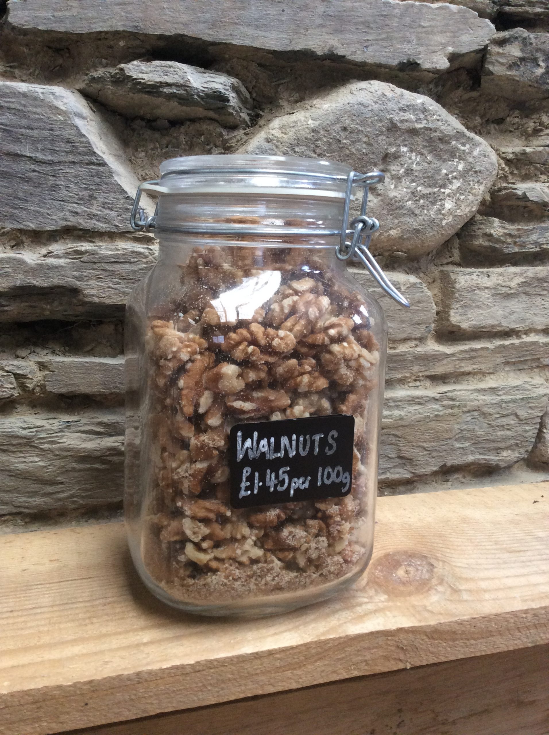 Loose Walnuts. £1.45 per 100g Siop Y Pentre