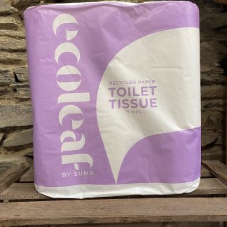 EcoLeaf by Suma. Recycled Toilet Paper. 9 x Rolls