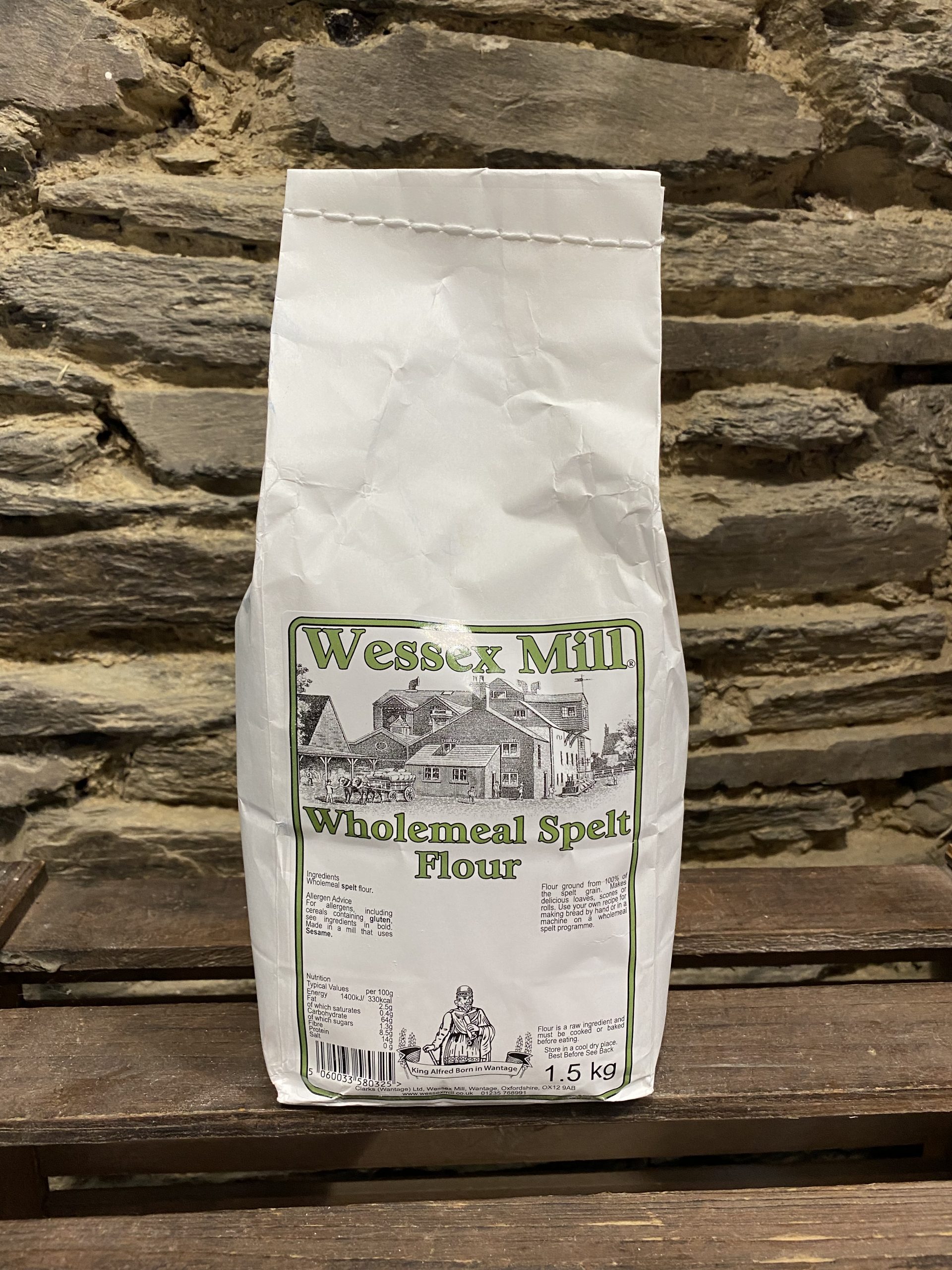Wessex Mill. Wholemeal Spelt Flour. 1.5kg Siop Y Pentre