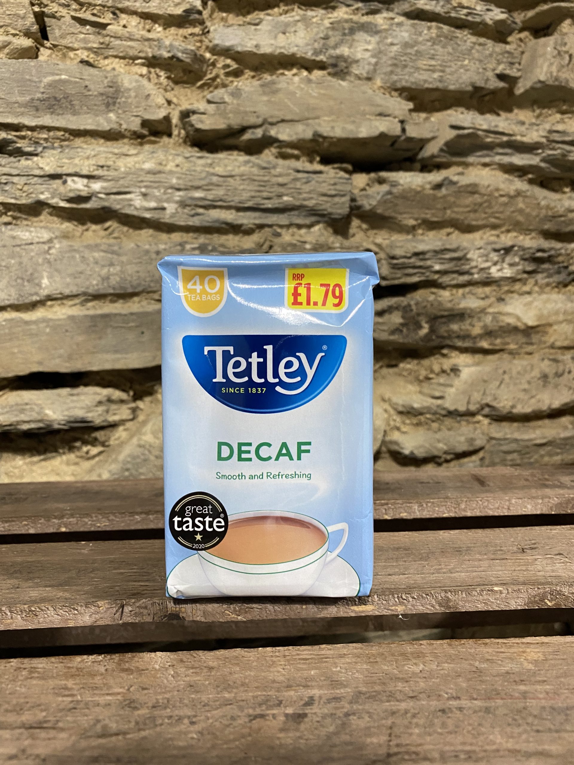 Tetley. Decaf Tea. 40 x Bags Siop Y Pentre